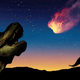 Ilustración para el artículo titulado No fue un meteorito lo que mató a los dinosaurios, sino un cometa, según un nuevo estudio
